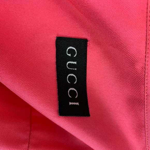GUCCI Pink Silk Nehru Collar Long Sleeve Shirt - Picture 6 of 6